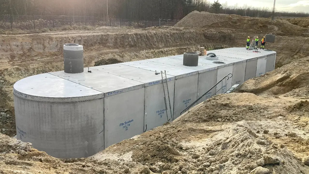 Modułowy zbiornik retencyjny w Skarbimierzu